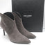 Saint Laurent Paris Pointed Toe Booties Dark Anthracite Suede Size 41