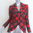 Smythe Hunting Blazer with Leather Elbow Patches Red Plaid Size 4