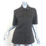 Sportmax Short Sleeve Safari Shirt Dark Brown Stretch Jersey Size Medium