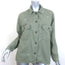 THE GREAT Floral-Embroidered Army Shirt Jacket Light Olive Size 1