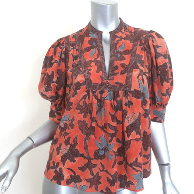 Ulla Johnson Desdra Short Sleeve Top Amaryllis