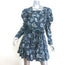 Ulla Johnson Nailah Puff Sleeve Mini Dress Navy Floral Print Cotton-Blend Size 4