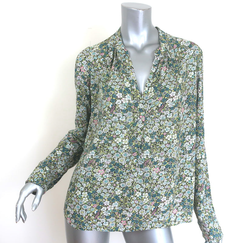 Zadig & Voltaire Tink crinkle blouse in Liberty Garden floral print, multi-color — pre-owned, authentic luxury, size L