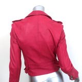 IRO Ashville Leather Biker Jacket Fuchsia Size 1 Moto Jacket