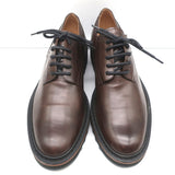 Dries Van Noten Platform Lace-Up Derby Loafers Brown Leather Size 41 NEW