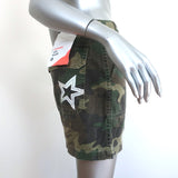 Sundry Camo Utility Mini Skirt Army Green Size 27 NEW