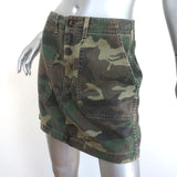 Sundry Camo Utility Mini Skirt Army Green Size 27 NEW