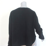Helmut Lang Cashmere Sweater Black Textured Knit Size Small Crewneck Pullover