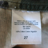Sundry Camo Utility Mini Skirt Army Green Size 27 NEW