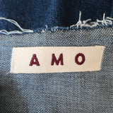 AMO Lola Raw Hem Jean Jacket Treasured Denim Size Large