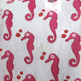 Roberta Roller Rabbit Kurta Tunic White/Pink Seahorse Print Size Extra Small NEW