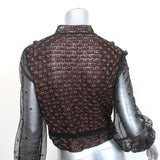 Alexander McQueen Embroidered Tulle Jacket Black/Red/Gold Metallic Size Large