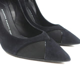 Giuseppe Zanotti Pumps Lucrezia Black Mesh-Inset Suede Size 39 Pointed Toe Heels
