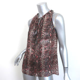 The Kooples Keyhole Tank Top Pink Python Print Size Small Sleeveless Blouse