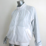 Lululemon Reversible Jacket White/Gray Printed Nylon Size 8