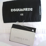 Dsquared2 Cropped Jean Jacket White Stretch Denim Size 44 NEW