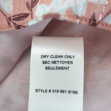 Rebecca Taylor Sleeveless Top Lucia Pink Lurex-Striped Floral Print Size 00