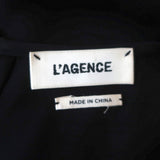 L'Agence Ruffle Blouse Lisette Black Silk Size Medium Sleeveless Top