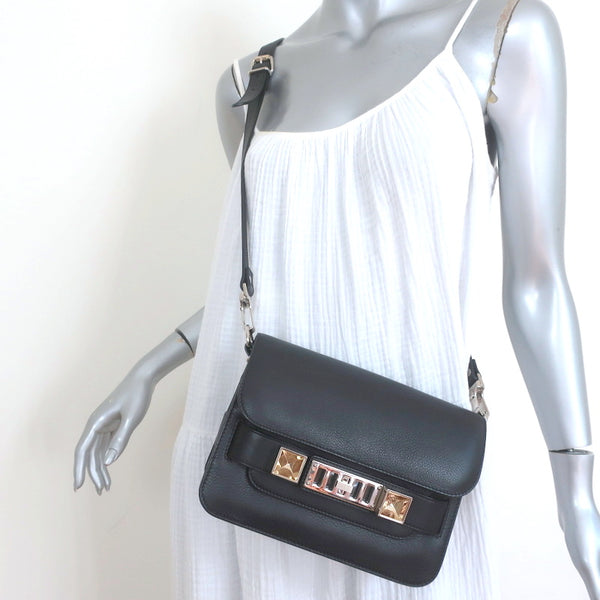 Proenza Schouler PS11 Mini Classic Shoulder Bag Black Smooth