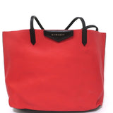 Givenchy Antigona Large Shopper Tote Red/Beige Two Tone Leather Shoulder Bag