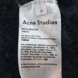 ACNE Studios Raya Mohair Cardigan Dark Blue Size Extra Small Open Front Sweater