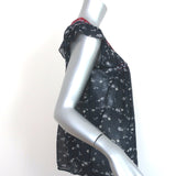 Ulla Johnson Top Anosha Navy Embroidered Floral Print Georgette Size 0