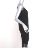 Sanctuary Slip Dress Black Lace-Trimmed Stretch Ponte Size Large NEW