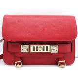 Proenza Schouler PS11 Classic Shoulder Bag Red Linosa Leather Crossbody Satchel