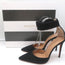Aquazzura Liberty 105 Pumps Black Suede Size 37 Ankle Strap Heels NEW