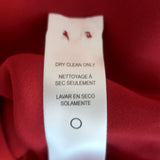 FRAME Puff Sleeve Top Olivia Lipstick Red Silk Size Small Button-Up Blouse