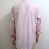 Gucci Long Sleeve Button Down Shirt Pink/Red Striped Cotton Size 43 / 17