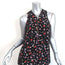 The Kooples Half-Zip Tank Top Black Floral Print Silk Size Extra Small
