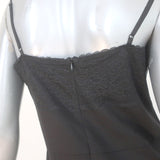 Sanctuary Slip Dress Black Lace-Trimmed Stretch Ponte Size Large NEW