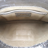 Anya Hindmarch Valorie Glitter Clutch Silver Small Evening Bag