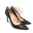 Lanvin Pearl Pumps Black Leather Size 36 Pointed Toe Heels