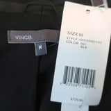 Vince Funnel Neck Leather Moto Jacket Black Size Medium NEW