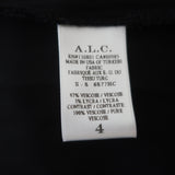 A.L.C. Sleeveless Dress Etta Black Pleated Stretch Crepe Size 4