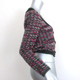 Missoni Wrap Sweater Fuchsia/Green Wool-Silk Wavy Knit Size 40