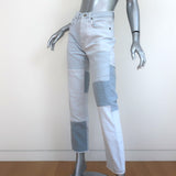 Acne Studios 1996 Frayed Patchwork Jeans Light Blue Denim Size 27