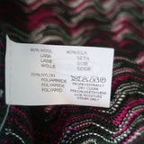Missoni Wrap Sweater Fuchsia/Green Wool-Silk Wavy Knit Size 40