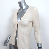 Autumn Cashmere Cardigan Ivory Size Small One-Button Sweater