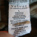 Velvet by Graham & Spencer Dixie Cropped Jacket Army Green Cotton Size Large NEW