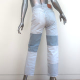 Acne Studios 1996 Frayed Patchwork Jeans Light Blue Denim Size 27