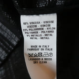 A Shirt Thing Stella Blouse Black Metallic Stripe Size Medium Short Sleeve Top