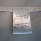 Theory Sleeveless Blouse Olim Cream Pleated Stretch Silk Georgette Size Petite