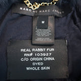 Marc by Marc Jacobs Rabbit Fur Jacket Karina Deep Indigo Size Medium