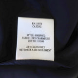 Helmut Lang Draped Silk Tank Top Navy Dry Charmeuse Size Small