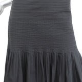 Burberry Pleated Skirt Black Pintucked Cotton Size US 8