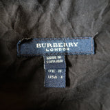 Burberry Pleated Skirt Black Pintucked Cotton Size US 8