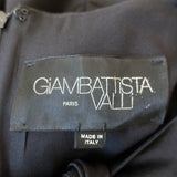 Giambattista Valli Bow Dress Black Wool-Silk Crepe Size 42 Puff Sleeve Mini